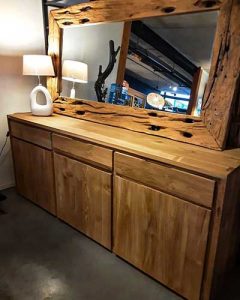 buffet miroir teak massif